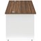 Jemini Two-Tone 1400mm Rectangular Desk, Panel End Leg, Walnut & White