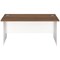 Jemini Two-Tone 1400mm Rectangular Desk, Panel End Leg, Walnut & White