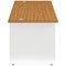 Jemini Two-Tone 1600mm Rectangular Desk, Panel End Leg, Oak & White