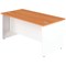 Jemini Two-Tone 1800mm Rectangular Desk, Panel End Leg, Beech & White