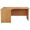 Jemini 1600mm Corner Desk, Left Hand, Panel End Leg, Beech