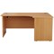 Jemini 1600mm Corner Desk, Right Hand, Panel End Leg, Beech