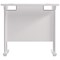 Jemini 800mm Slim Rectangular Desk, White Cantilever Leg, White