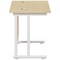 Jemini 800mm Slim Rectangular Desk, White Cantilever Leg, Maple