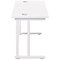 Jemini 1200mm Slim Rectangular Desk, White Cantilever Leg, White