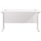 Jemini 1200mm Slim Rectangular Desk, White Cantilever Leg, White