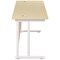 Jemini 1600mm Slim Rectangular Desk, White Cantilever Leg, Maple