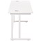 Jemini 1800mm Slim Rectangular Desk, White Cantilever Leg, White