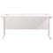 Jemini 1800mm Slim Rectangular Desk, White Cantilever Leg, White