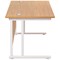 Jemini 1200mm Rectangular Desk, White Cantilever Leg, Oak