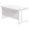 Jemini 1200mm Rectangular Desk, White Cantilever Leg, White