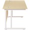 Jemini 1200mm Rectangular Desk, White Cantilever Leg, Maple