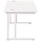 Jemini 1400mm Rectangular Desk, White Cantilever Leg, White