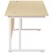 Jemini 1400mm Rectangular Desk, White Cantilever Leg, Maple