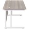 Jemini 1600mm Rectangular Desk, White Cantilever Leg, Grey Oak