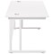 Jemini 1600mm Rectangular Desk, White Cantilever Leg, White