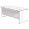 Jemini 1600mm Rectangular Desk, White Cantilever Leg, White