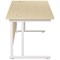 Jemini 1600mm Rectangular Desk, White Cantilever Leg, Maple