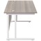 Jemini 1800mm Rectangular Desk, White Cantilever Leg, Grey Oak