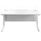 Jemini 1800mm Rectangular Desk, White Cantilever Leg, White