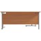 Jemini 1600mm Corner Desk, Left Hand, Silver Double Cantilever Legs, Beech