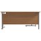 Jemini 1600mm Corner Desk, Left Hand, Silver Double Cantilever Legs, Oak