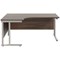 Jemini 1600mm Corner Desk, Left Hand, Silver Double Cantilever Legs, Walnut