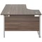 Jemini 1600mm Corner Desk, Left Hand, Silver Double Cantilever Legs, Walnut