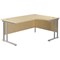 Jemini 1600mm Corner Desk, Right Hand, Silver Double Cantilever Legs, Maple