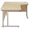 Jemini 1600mm Corner Desk, Right Hand, Silver Double Cantilever Legs, Maple