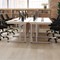 Jemini 1600mm Corner Desk, Left Hand, White Double Cantilever Legs, Oak