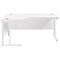 Jemini 1800mm Corner Desk, Left Hand, White Double Cantilever Legs, White