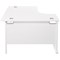 Jemini 1800mm Corner Desk, Left Hand, White Double Cantilever Legs, White