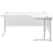 Jemini 1600mm Corner Desk, Right Hand, White Double Cantilever Legs, White