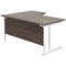 Jemini 1600mm Corner Desk, Right Hand, White Double Cantilever Legs, Walnut