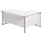 Jemini 1800mm Corner Desk, Left Hand, Silver Double Cantilever Legs, White