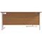 Jemini 1800mm Corner Desk, Left Hand, White Double Cantilever Legs, Oak