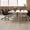 Jemini 1800mm Corner Desk, Right Hand, White Double Cantilever Legs, Oak