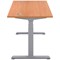 Jemini Sit-Stand Desk, Silver Leg, 1200mm, Beech Top