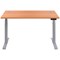 Jemini Sit-Stand Desk, Silver Leg, 1200mm, Beech Top