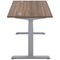 Jemini Sit-Stand Desk, Silver Leg, 1200mm, Walnut Top