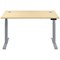 Jemini Sit-Stand Desk, Silver Leg, 1200mm, Maple Top