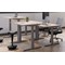 Jemini Sit-Stand Desk, Silver Leg, 1200mm, Maple Top