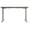 Jemini Sit-Stand Desk, Silver Leg, 1200mm, Oak Top