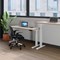 Jemini Sit-Stand Desk, Silver Leg, 1200mm, Oak Top