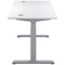 Jemini Sit-Stand Desk, Silver Leg, 1200mm, White Top