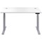 Jemini Sit-Stand Desk, Silver Leg, 1200mm, White Top