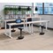 Jemini Sit-Stand Desk, Silver Leg, 1200mm, White Top