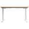 Jemini Sit-Stand Desk, White Leg, 1200mm, Beech Top