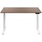 Jemini Sit-Stand Desk, White Leg, 1200mm, Walnut Top